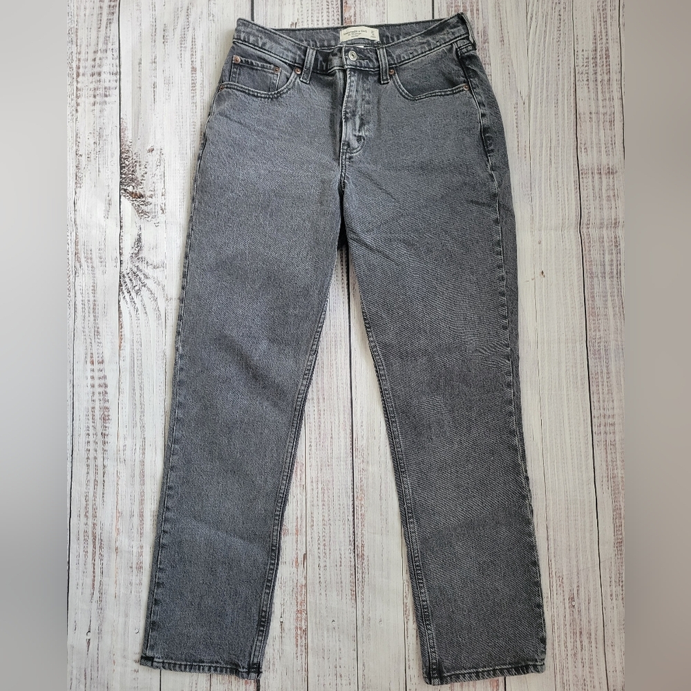 Abercrombie & Fitch Curve Love‎ the 90s Straight Mid Rise Jeans 27 4 4R EUC